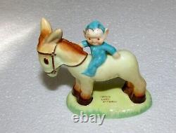 Mabel Lucie Attwell Boo Boo On Donkey Blue Pixie Shelley Figurine La. 26