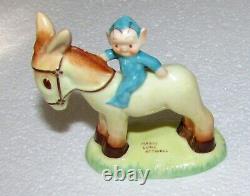 Mabel Lucie Attwell Boo Boo On Donkey Blue Pixie Shelley Figurine La. 26