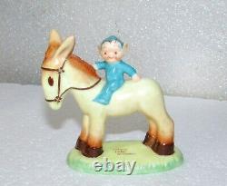 Mabel Lucie Attwell Boo Boo On Donkey Blue Pixie Shelley Figurine La. 26