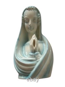 Madonna Porcelain Figurine Statue Erphila Czechoslovakia Art Deco 8.5 Vintage