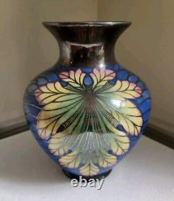 Manfred Veyhl Silver Overlay Porcelain Vase Art Deco 8 1940s Rare