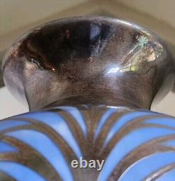 Manfred Veyhl Silver Overlay Porcelain Vase Art Deco 8 1940s Rare