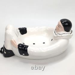 Mann Japan Pierrot Porcelain Harlequin Vanity Dish Art Deco Charm