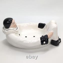 Mann Japan Pierrot Porcelain Harlequin Vanity Dish Art Deco Charm