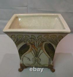 Marabout Bird Art Deco Style Art Nouveau Porcelain Vase
