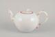 Meissen, Germany. Art Deco Porcelain Teapot Decorated With Coral Red Trim