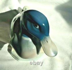 Metzler & Ortloff Mallard Duck Blue & White Vintage Art Deco Germany Porcelain