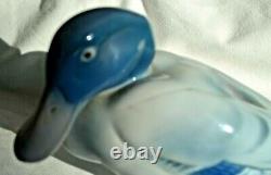 Metzler & Ortloff Mallard Duck Blue & White Vintage Art Deco Germany Porcelain