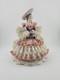 Mid Century Authentic Dresden Lace Porcelain Lady Figurine Rococo Dress Handmade