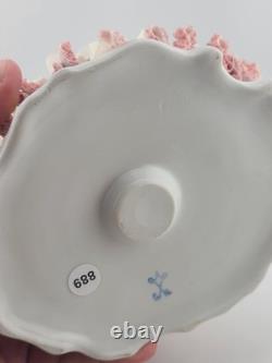 Mid Century Authentic Dresden Lace Porcelain Lady Figurine Rococo Dress Handmade