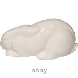 Mikasa Art Deco Revival White Porcelain Bunny Rabbit Table Sculpture Figurine