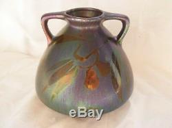 Montieres, French Art Deco Iridescent Ceramic Vase, Signed, 1930 Years