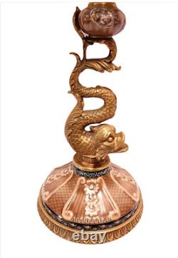 Monumental Art Deco Egg-Shaped Vase Ceramic & Bronze Sign Decor Art Gift Home