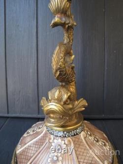 Monumental Art Deco Egg-Shaped Vase Ceramic & Bronze Sign Decor Art Gift Home