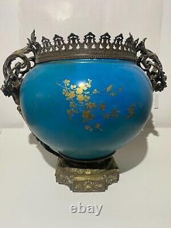 Monumental Sevres Style Cache Pot large 19th century deco antique art porcelain