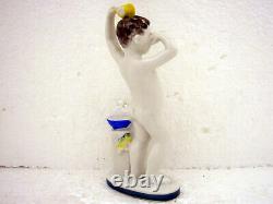 Morning Bathing Boy Vintage USSR Russian LFZ Lomonosov Porcelain Figurine EXC