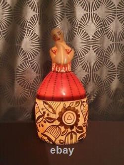 Night light porcelain art deco box 1930 BERNARDAUD box half doll lamp