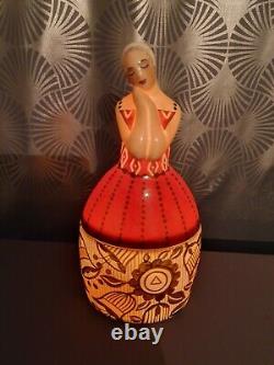 Night light porcelain art deco box 1930 BERNARDAUD box half doll lamp