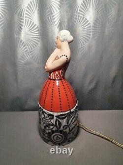 Night light porcelain art deco box 1930 BERNARDAUD box half doll lamp