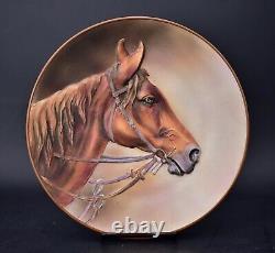 Nippon Blown Out High Relief Horse Wall Charger Plaque Antique Noritake Japan