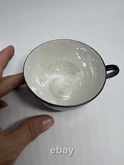 Noritake Art Deco Era Lusterware Snack Plate And Tea Cup Set Of 16