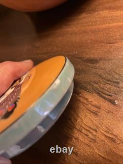 Noritake Art Deco Lusterware Vanity Powder Or Trinket Box Exquisite