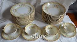 Noritake China Gramatan 12 Luncheon Plates 12 Bowls 5 Saucer 4 Cups Vintage 1933