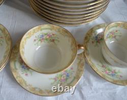 Noritake China Gramatan 12 Luncheon Plates 12 Bowls 5 Saucer 4 Cups Vintage 1933