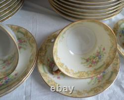 Noritake China Gramatan 12 Luncheon Plates 12 Bowls 5 Saucer 4 Cups Vintage 1933