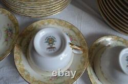 Noritake China Gramatan 12 Luncheon Plates 12 Bowls 5 Saucer 4 Cups Vintage 1933