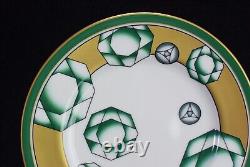 Noritake Emeralds Motif Art Deco design