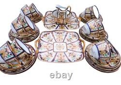 Noritake Stunning Art Deco Antique Porcelain Tea Set, 12 x Settings, NO DAMAGES
