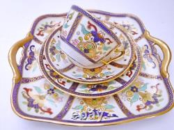 Noritake Stunning Art Deco Antique Porcelain Tea Set, 12 x Settings, NO DAMAGES