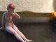 Nude Bathing Beauty Lady Woman Figurine Porcelain Bisque Art Deco Vtg