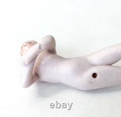 Nude Bathing Beauty Lady Woman Figurine Porcelain Bisque Art Deco VTG Germany