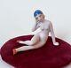 Nude Bathing Beauty Lady Woman Figurine Porcelain Bisque Germany Vtg Art Deco
