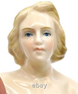 Nude Lady Figurine with Large Water Lily Karl ENS Germany Video