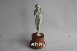 Nude woman porcelain prof. Otto Poertzel Germany Art Deco (68573)