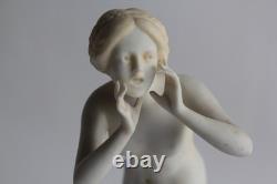 Nude woman porcelain prof. Otto Poertzel Germany Art Deco (68573)