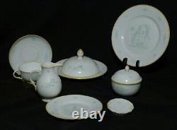 Nymphenburg Art Deco Porcelain Germany Biedermeier scenes Alfred Hagel Design