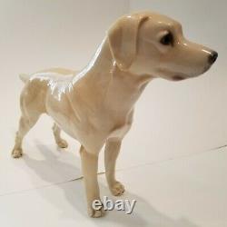 Nymphenburg Porcelain Large Labrador Retriever by Konrad Schmid 1930 Art Deco