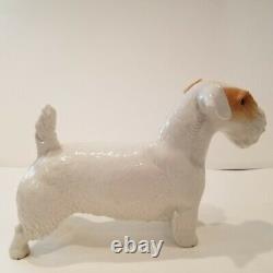 Nymphenburg Porcelain Large Sealyham Terrier by Konrad Schmid 1930 Art Deco