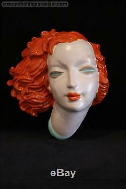 OFFER Superb Art Deco Wallmask Goldscheider Ceramics Wien Austria Face mask