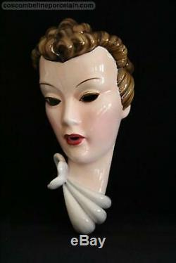 OFFER Superb Art Deco Wallmask Goldscheider Ceramics Wien Austria Face mask