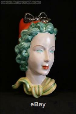 OFFER Superb Art Deco Wallmask Goldscheider Ceramics Wien Austria Facemask