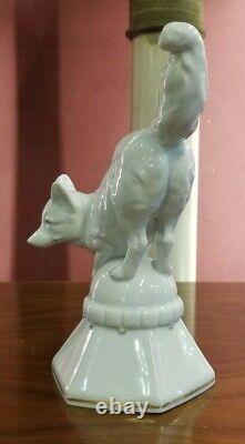 Old Art Deco German Porcelain Figurine, Fox