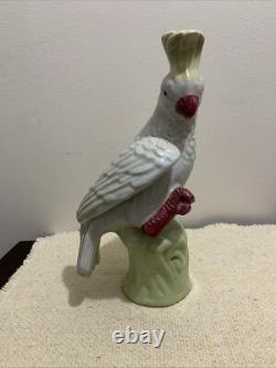 Old Chinese Parrot or Cockatoo very heavy Porcelain beautiful Art Deco Signed