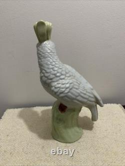 Old Chinese Parrot or Cockatoo very heavy Porcelain beautiful Art Deco Signed