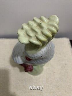 Old Chinese Parrot or Cockatoo very heavy Porcelain beautiful Art Deco Signed
