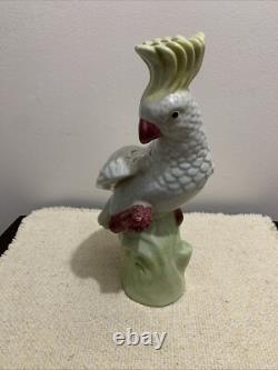 Old Chinese Parrot or Cockatoo very heavy Porcelain beautiful Art Deco Signed